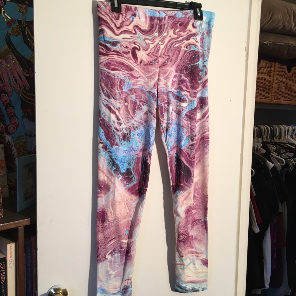 Threadless Mixed Pastel Nebula Design Leggings